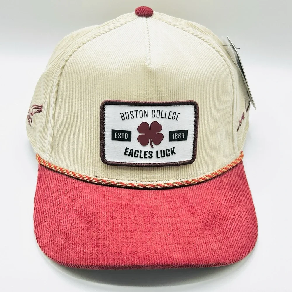 Boston College Eagles Black Clover Corduroy 2-Tone Hat Cap Snapback Adjustable